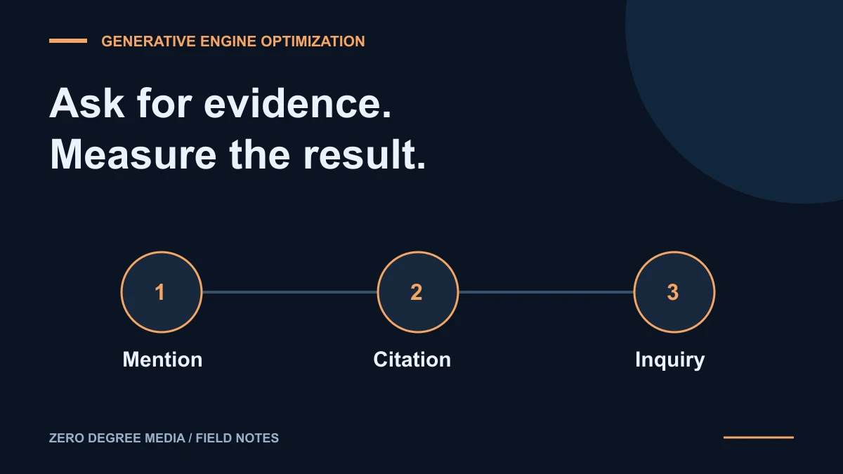 Diagram distinguishing a mention, a citation and an inquiry